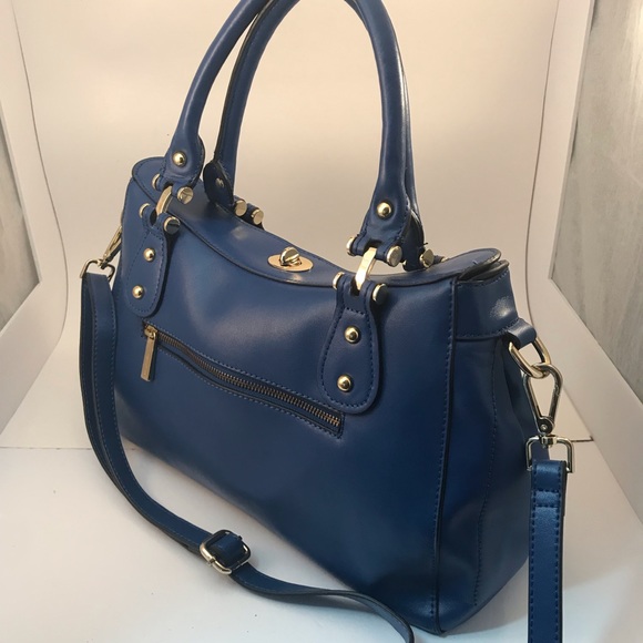 Danier Royal Blue Leather Bag - Picture 5 of 15